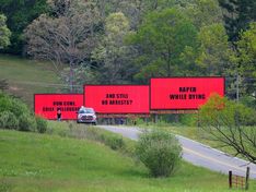 Три билборда на границе Козельска