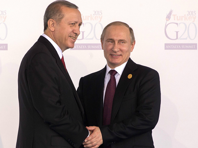 Путину передали предложение Эрдогана