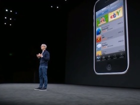 Стоп-кадр видео с презентации Apple