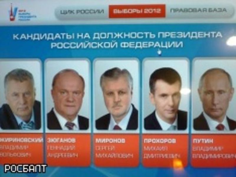 Итоги выборов Президента России 4 марта 2012 года