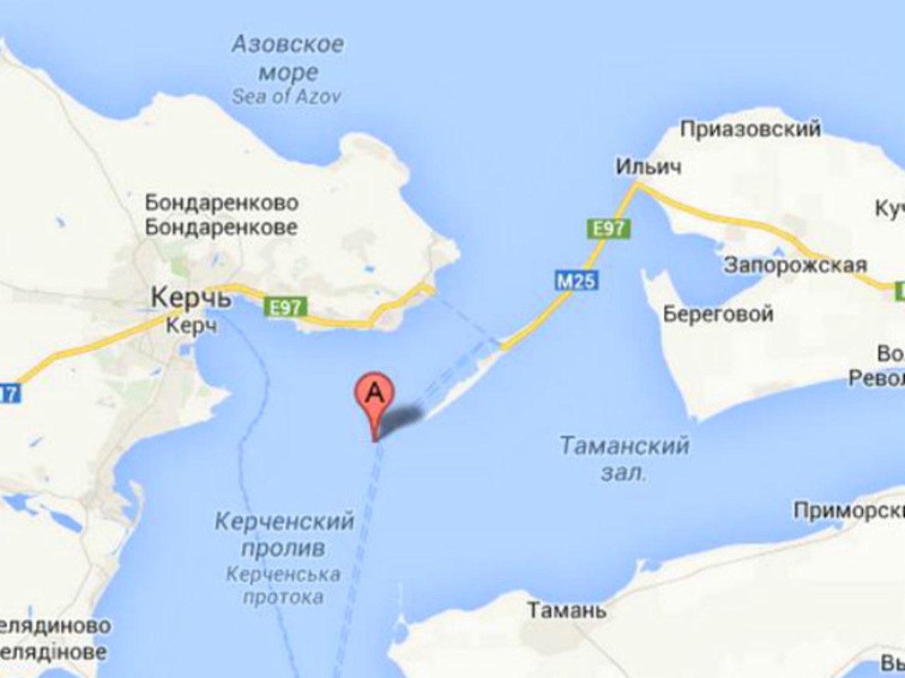 Этот город находится на побережье керченского пролива. Карта Керченский пролив Азовское. Керченский пролив на карте.
