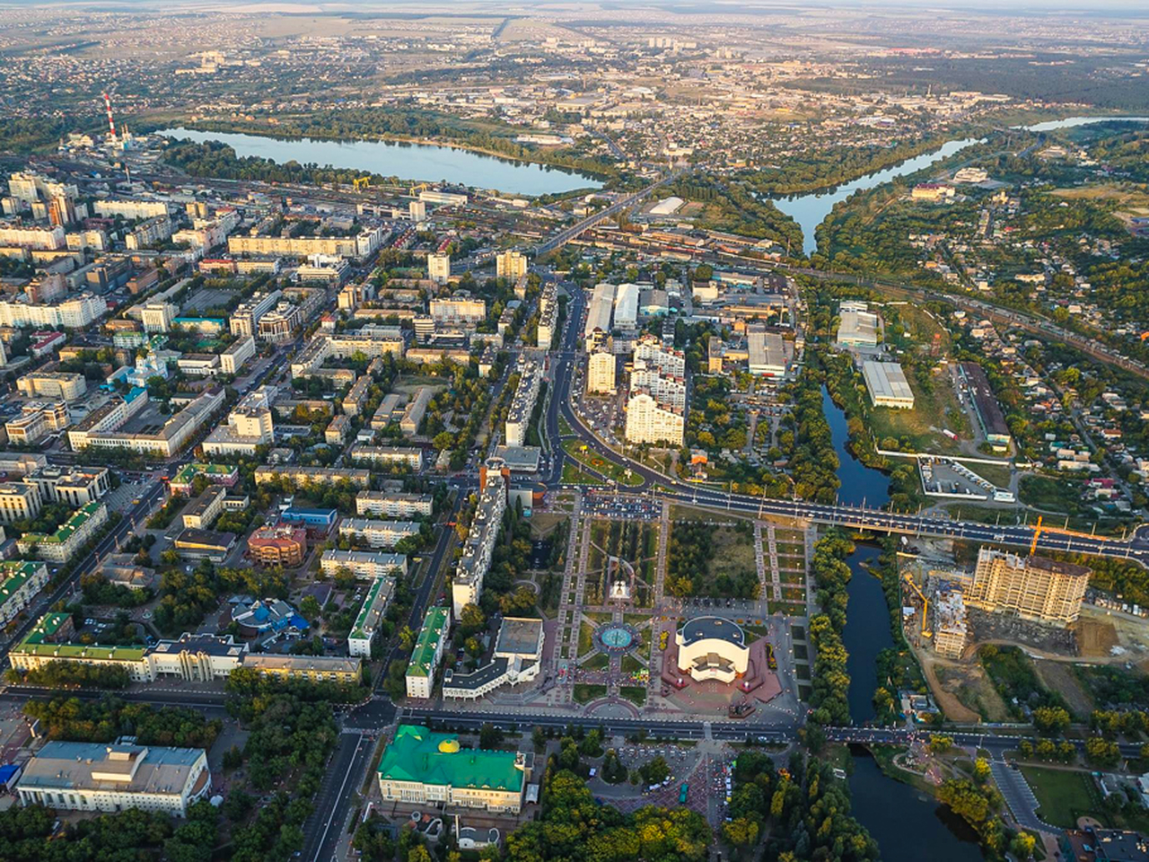 Части города белгорода. Центральный район Белгорода. Городской округ город Белгород. Вид Белгорода с высоты. Старый Оскол вид сверху.