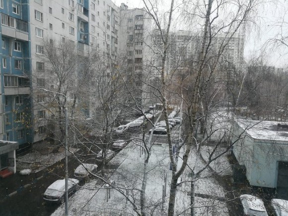 В Петербурге минус четыре и снегопад