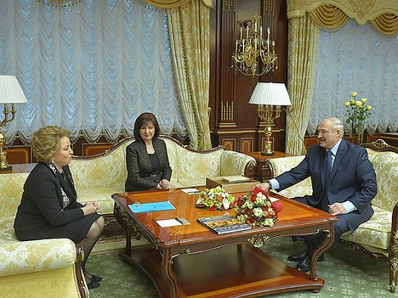 «Преемница» присутствовала на встрече Лукашенко с главой Совета федерации РФ Валентиной Матвиенко.