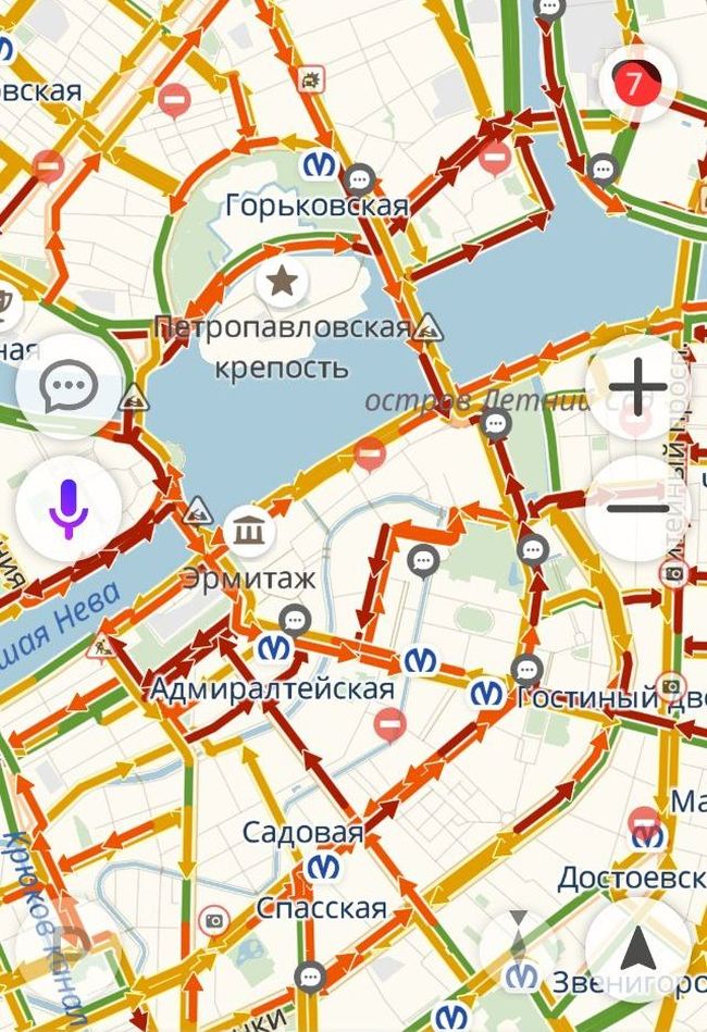 Перекрытия спб сегодня карта