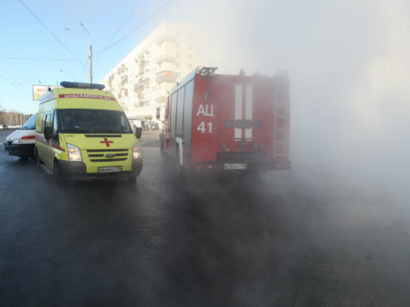 На белградской прорвало трубу