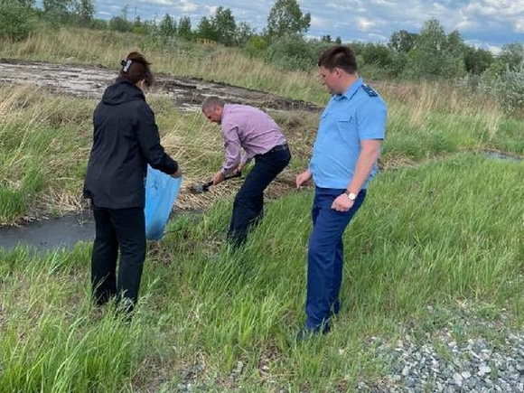 В Тобольске обнаружили разлив нефтепродуктов рядом с рекой Иртыш