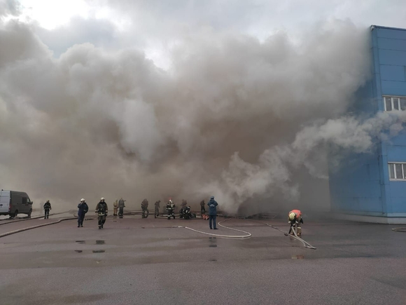 Спасатели локализовали крупный пожар в Пушкинском районе