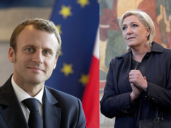 На выборах президента Франции лидируют Макрон и Ле Пен